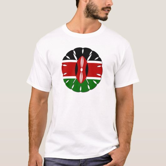 Round Kenyan Motif: Ein nationales Symbol T-Shirt (Vorderseite)