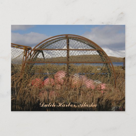 Round King Crab Crabpot, Niederländischer Hafen, A Postkarte (Vorderseite)