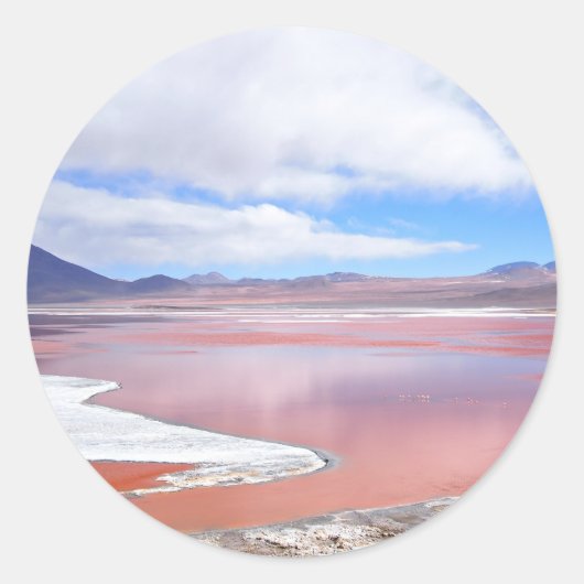 Round Laguna Colorada in Bolivien Aufkleber (Vorderseite)