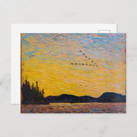 Round Lake Mud Bay | Tom Thomson | Postkarte (Vorne/Hinten)