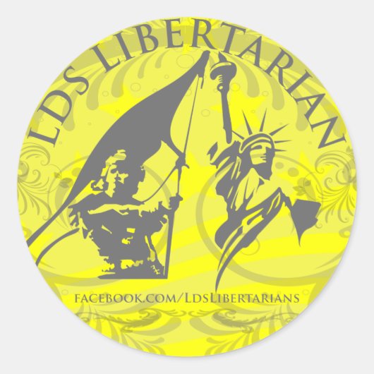 Round LDS Libertarian Sticker (Vorderseite)