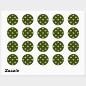 Round Lilie Stickers ACID GREEN (Blatt)