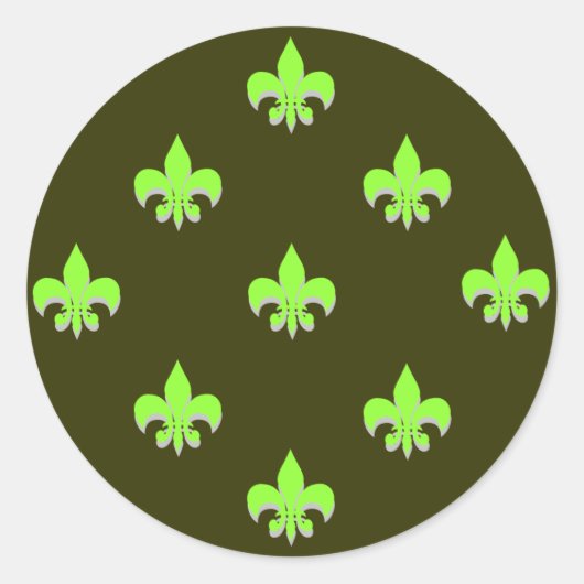 Round Lilie Stickers ACID GREEN (Vorderseite)