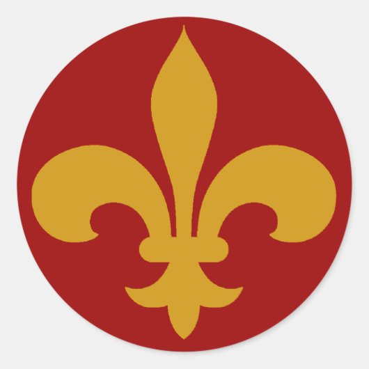 Round Lilie Stickers GOLD (Vorderseite)