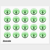Round Lilie Stickers Green (Blatt)