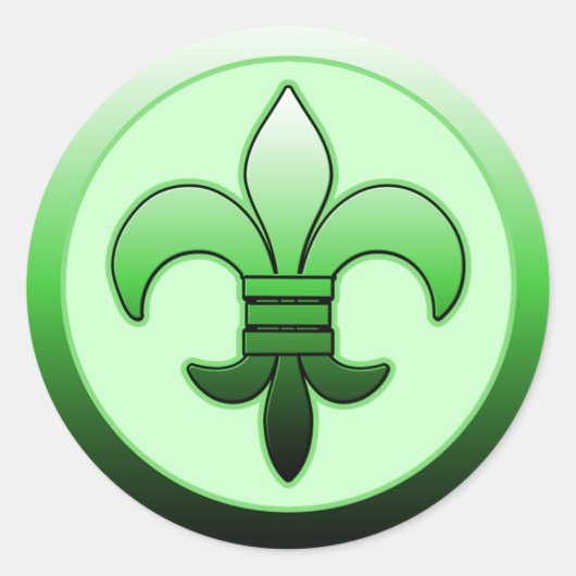 Round Lilie Stickers Green (Vorderseite)