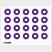 Round Lilie Stickers LILA (Blatt)