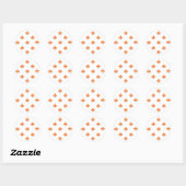 Round Lilie Stickers ORANGE (Blatt)