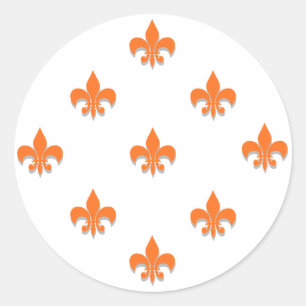 Round Lilie Stickers ORANGE