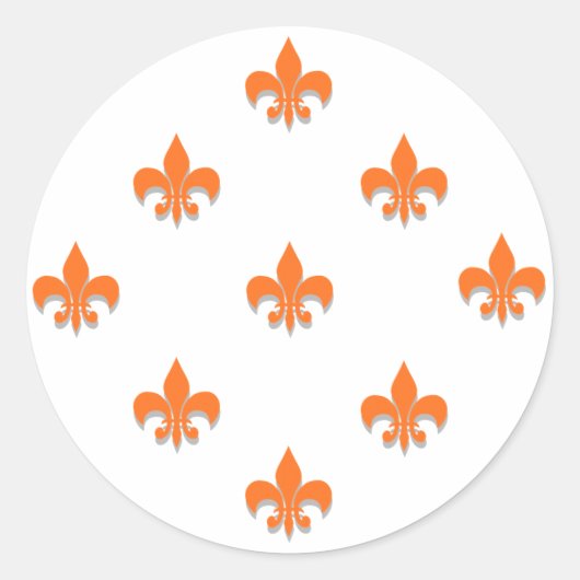 Round Lilie Stickers ORANGE (Vorderseite)