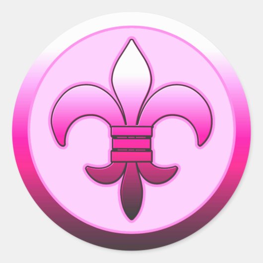 Round Lilie Stickers PINK (Vorderseite)