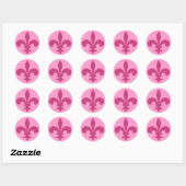 Round Lilie Stickers PINK (Blatt)