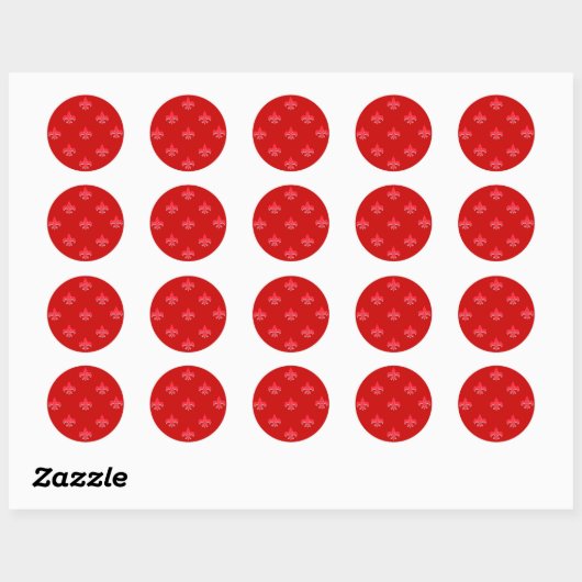 Round Lilie Stickers RED (Blatt)