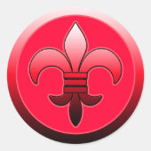 Round Lilie Stickers RED (Vorderseite)