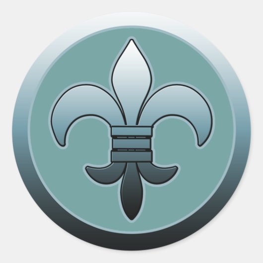 Round Lilie Stickers SOFT BLUE (Vorderseite)