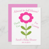Round Lip Balm Floral Baby Dusche Gefallen Begleitkarte (Vorne/Hinten)