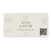 ROUND LOGO Kosmetische Öltropfenflasche mit Qrcode (Vorne)