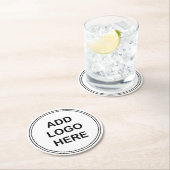 Round Logo Template Budget Friendly Paper Unterset Runder Pappuntersetzer (Vor Ort)