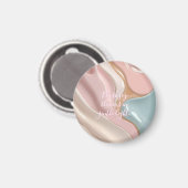 Round magnet in stylish abstract graphic (Vorderseite/Rückseite)