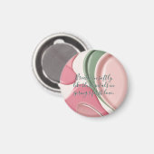 Round magnet in stylish abstract graphic (Vorderseite/Rückseite)