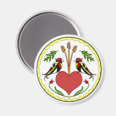 Round Magnet - Long, Happy Relationship Hex (Vorderseite/Rückseite)