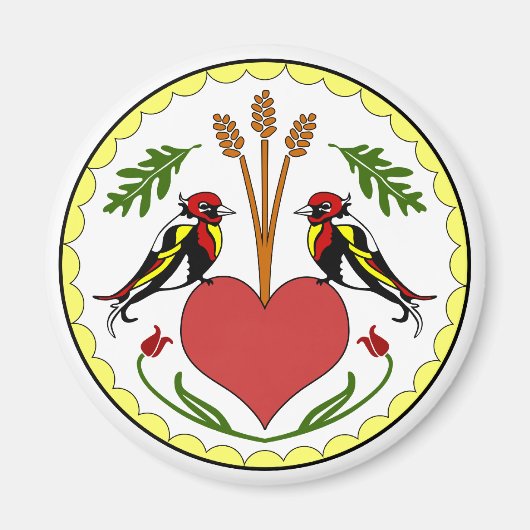 Round Magnet - Long, Happy Relationship Hex (Vorne)