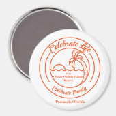 Round Magnet Orange Wiedersehen-Logo (Vorderseite/Rückseite)