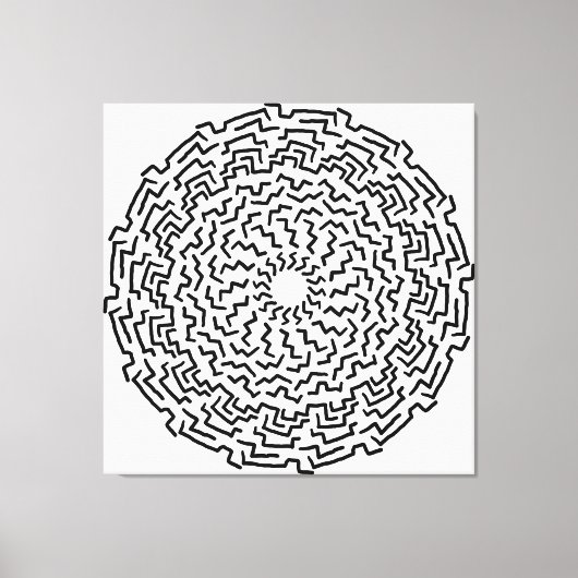 Round Mandella like Maze Leinwanddruck (Vorderseite)