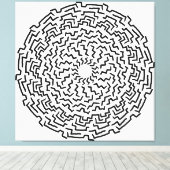 Round Mandella like Maze Leinwanddruck (Insitu (Holzboden))