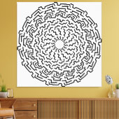 Round Mandella like Maze Leinwanddruck (Insitu (Wohnzimmer))