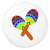 Round Maraca Drawer Pull Keramikknauf (Vorderseite)