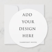 Round-Menu 5.25"x5.25"/ 13.3x13.3cm Einladung (Rückseite)