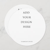 Round-Menu 5.25"x5.25"/ 13.3x13.3cm Einladung (Vorne/Hinten)