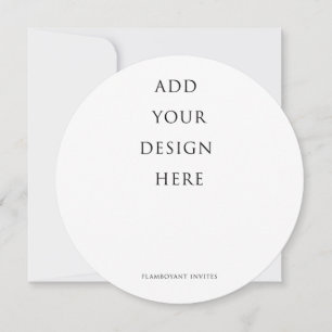 Round-Menu 5.25"x5.25"/ 13.3x13.3cm Einladung