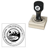 Round Mountain Sketch Dieses Buch gehört Gummistempel (Stempel)