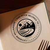 Round Mountain Sketch Dieses Buch gehört Gummistempel