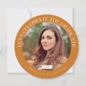 Round Ochre Typografy 2022 Foto Abschluss Einladung (Vorderseite)