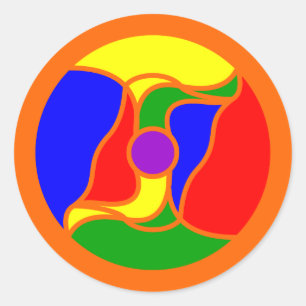 Round Optoskept Mandala Aufkleber