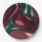 Round paper plate in stylish abstract graphic pappteller (Vorderseite)