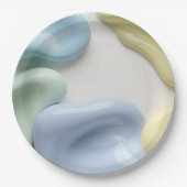Round paper plate in stylish abstract graphic pappteller (Vorderseite)