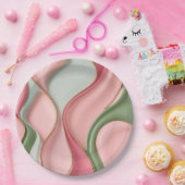 Round paper plate in stylish abstract graphic pappteller (Party)