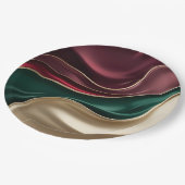 Round paper plate in stylish abstract graphic pappteller (Schrägansicht)