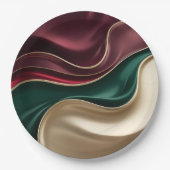 Round paper plate in stylish abstract graphic pappteller (Vorderseite)