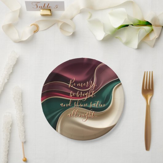 Round paper plate in stylish graphic pappteller (Hochzeit)