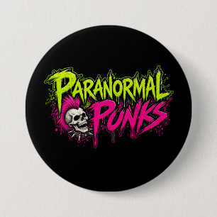 Round Paranormal Punks Logo Button