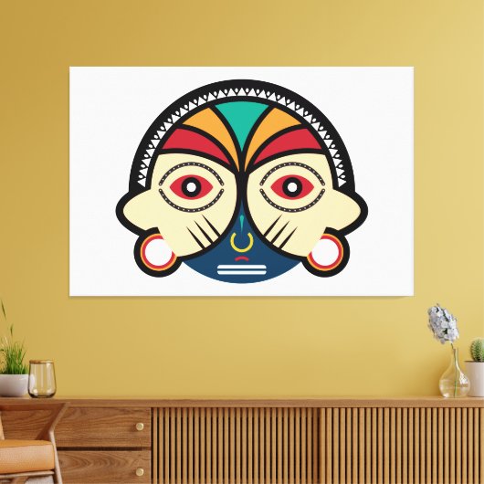 Round Pende Mask Leinwanddruck (Insitu (Wohnzimmer))