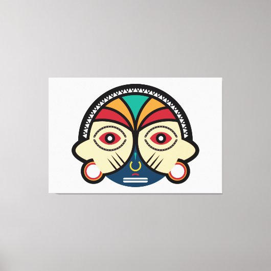 Round Pende Mask Leinwanddruck (Vorderseite)