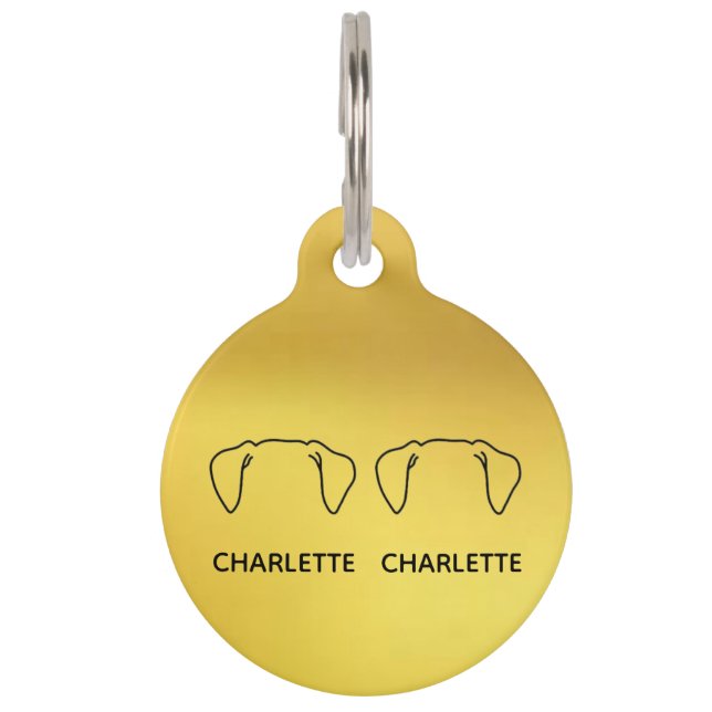 Round-Pet-Tag Haustiermarke (Vorderseite)
