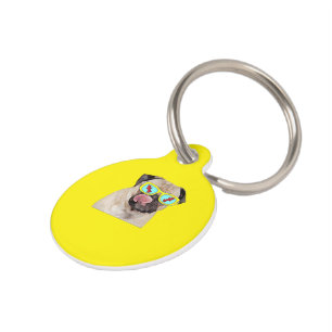 Round-Pet-Tag mit personalisierter Telefonnummer Haustiermarke