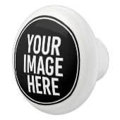 Round Photo Upload Cabinet Knob Pull Keramikknauf (Rechts)